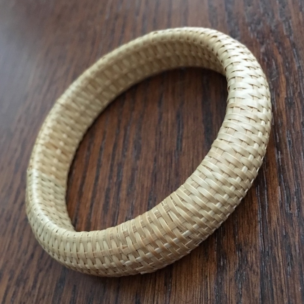 Vintage Rattan Bangle Bracelet